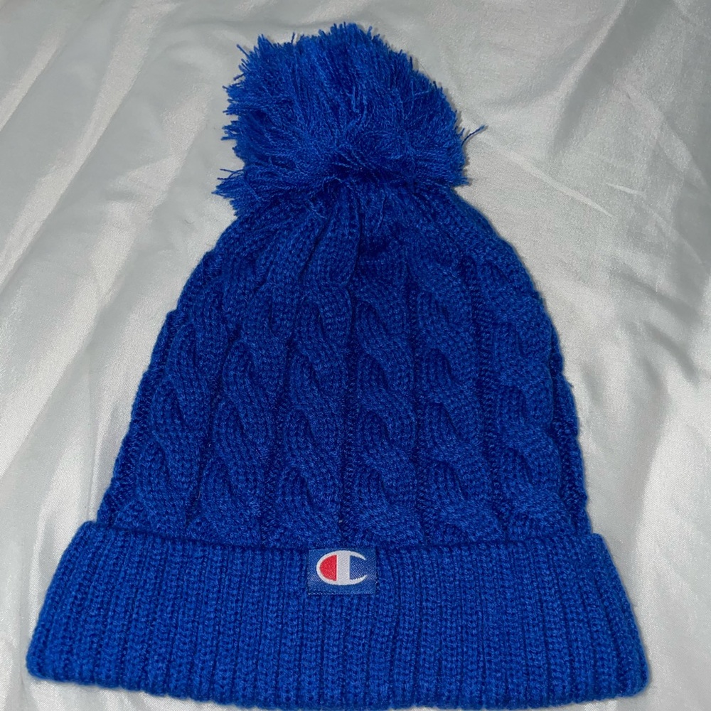 Blue champion beanie